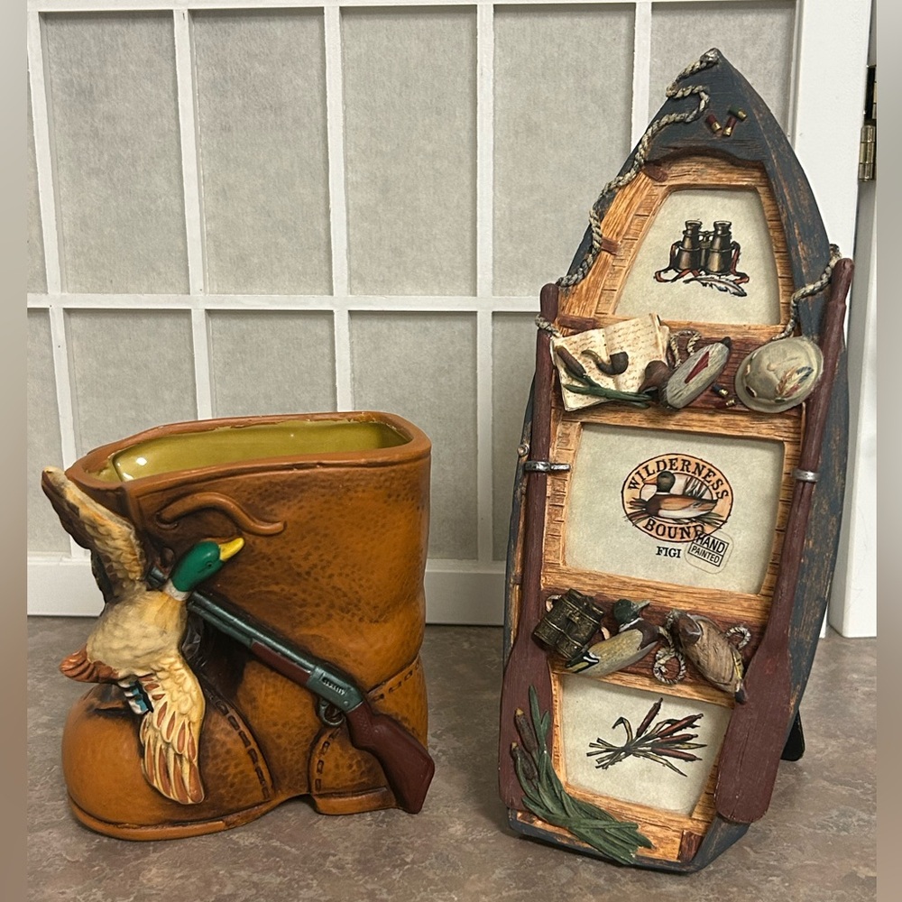 Duck Hunter Frame and Planter Set